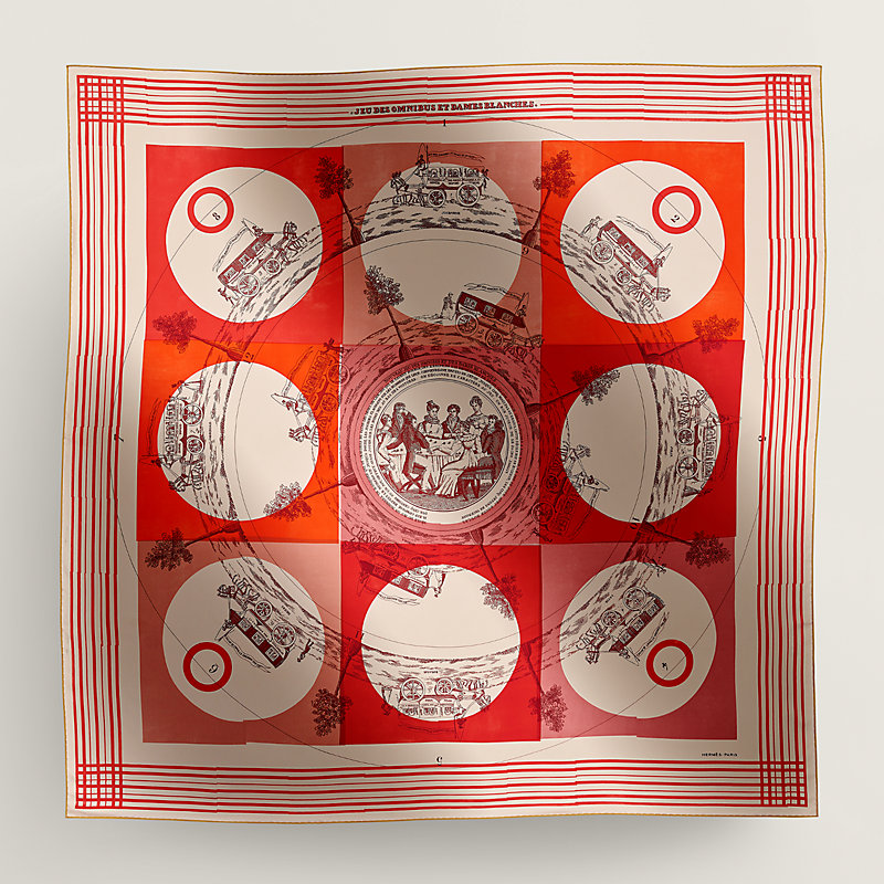 カレジェアン 《オムニバスと白い貴婦人のゲーム》 - レッド | Hermès